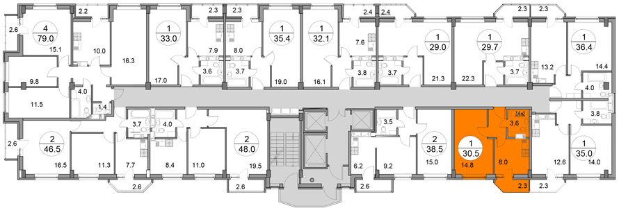 1-комнатная квартира в ЖК Купавна 2018