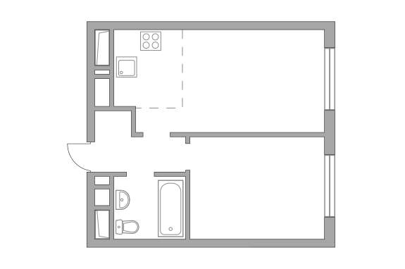 2х-комнатная квартира в ЖК Инновация