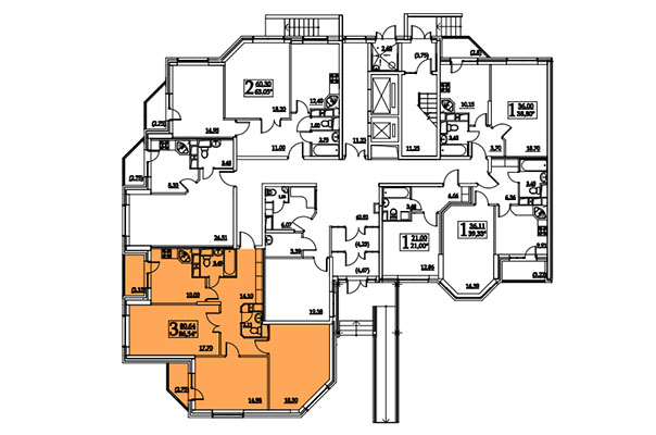 2х-комнатная квартира в ЖК Космическая гавань