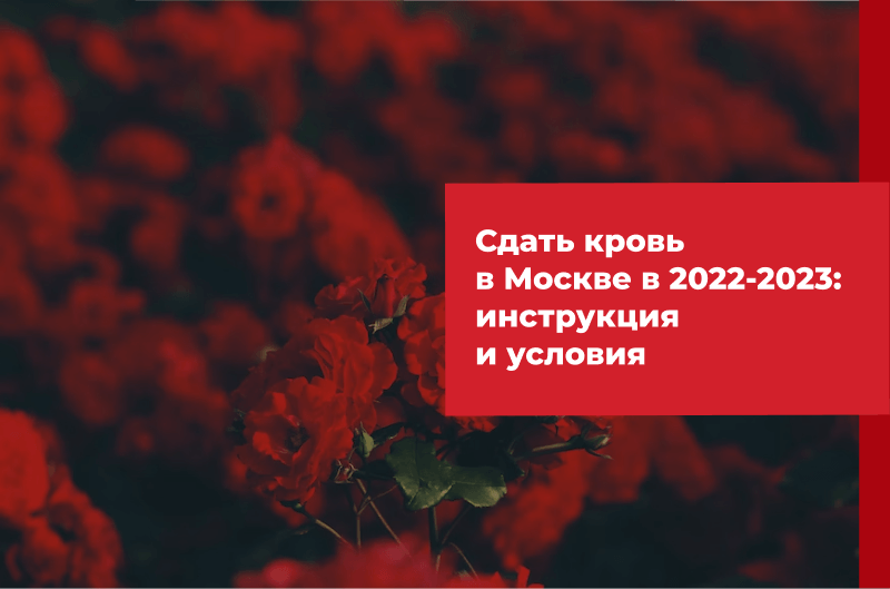 Сдать кровь в Москве в 2022-2023: инструкция и условия