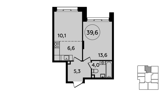 2х-комнатная квартира в ЖК Скандинавия