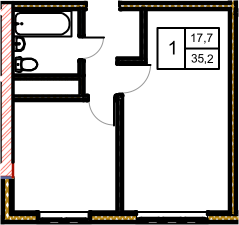 1-комнатная квартира в ЖК Новое Замитино