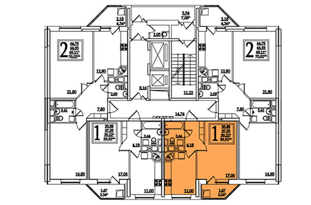 1-комнатная квартира в ЖК Космическая гавань