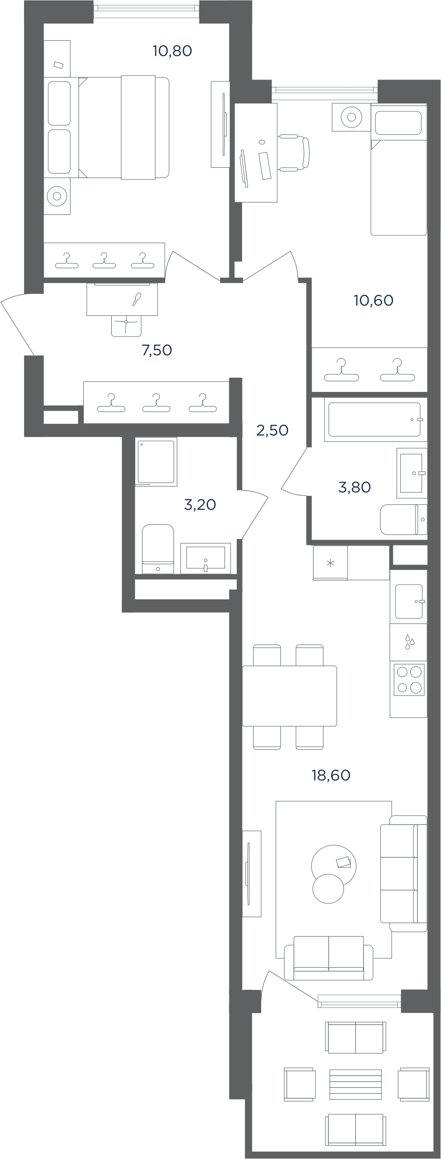 Апартаменты в ЖК Равновесие