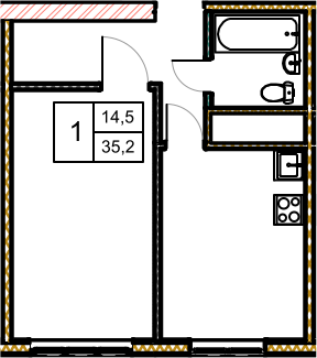 1-комнатная квартира в ЖК Новое Замитино