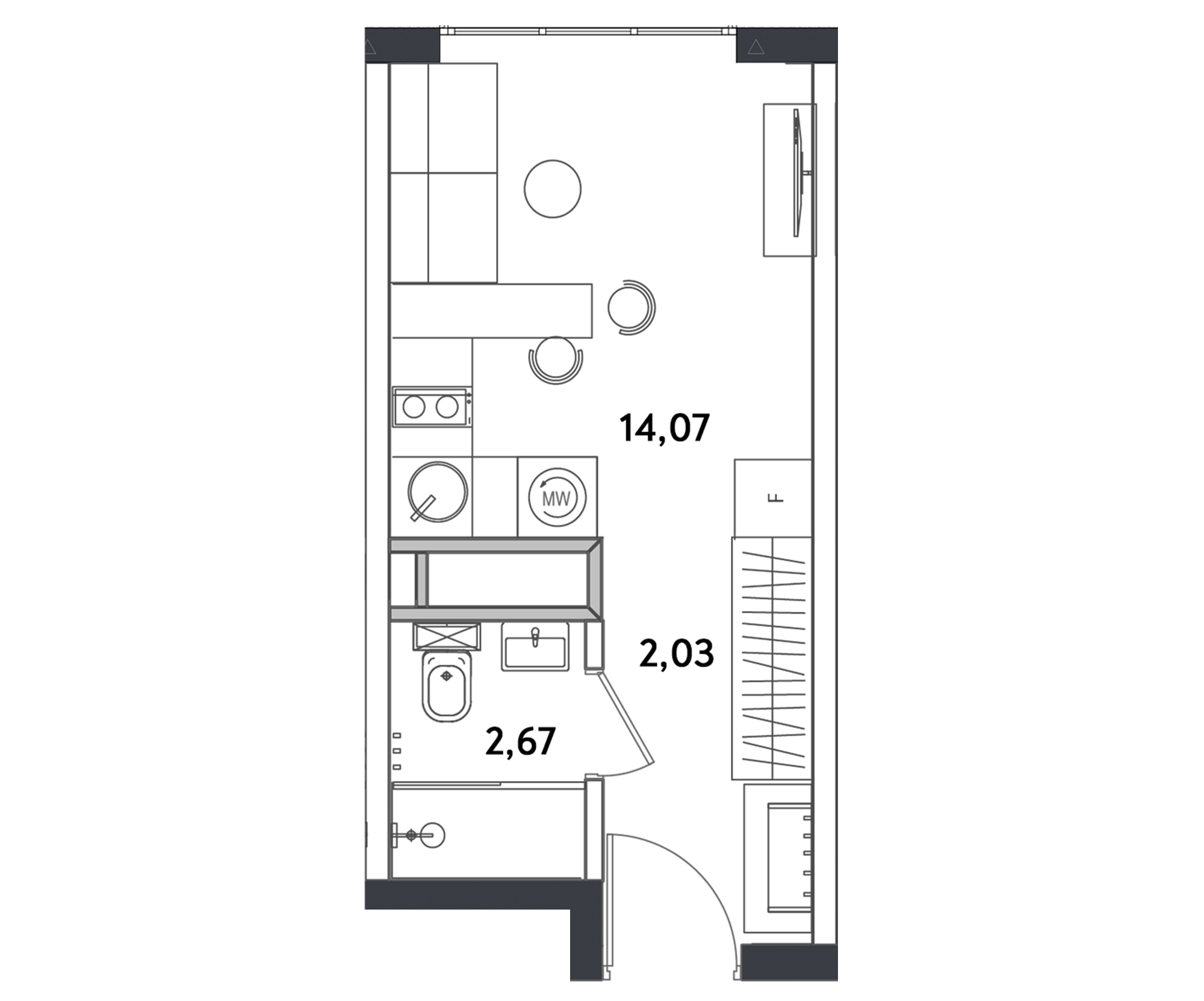 Квартира-студия в ЖК Измайловский парк