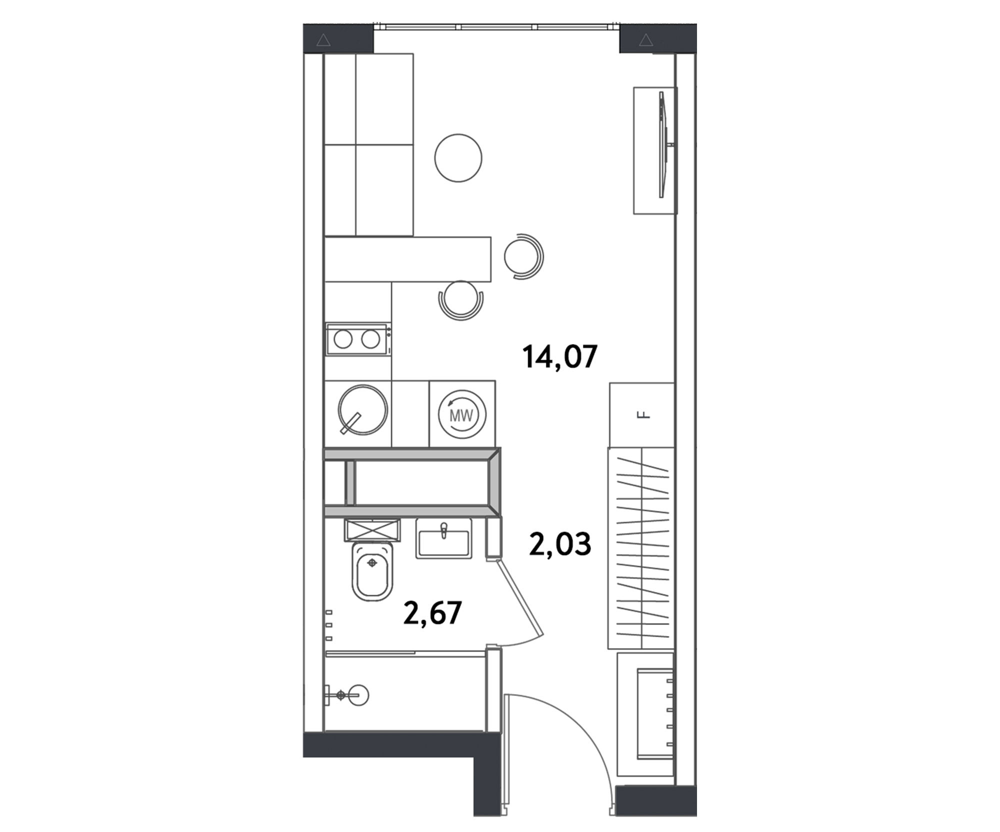 Квартира-студия в ЖК Измайловский парк