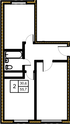 2х-комнатная квартира в ЖК Новое Замитино