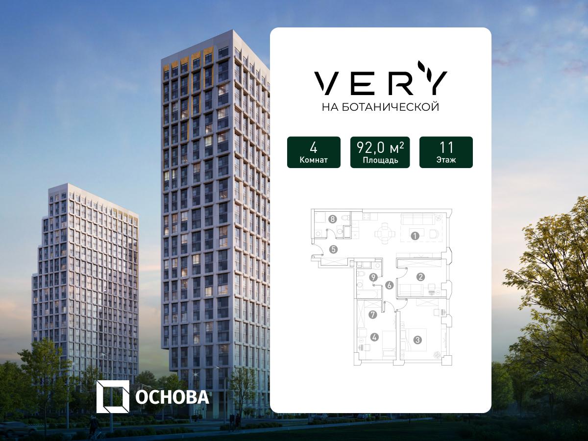 4х-комнатная квартира в ЖК Very Ботанический сад