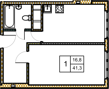 1-комнатная квартира в ЖК Новое Замитино