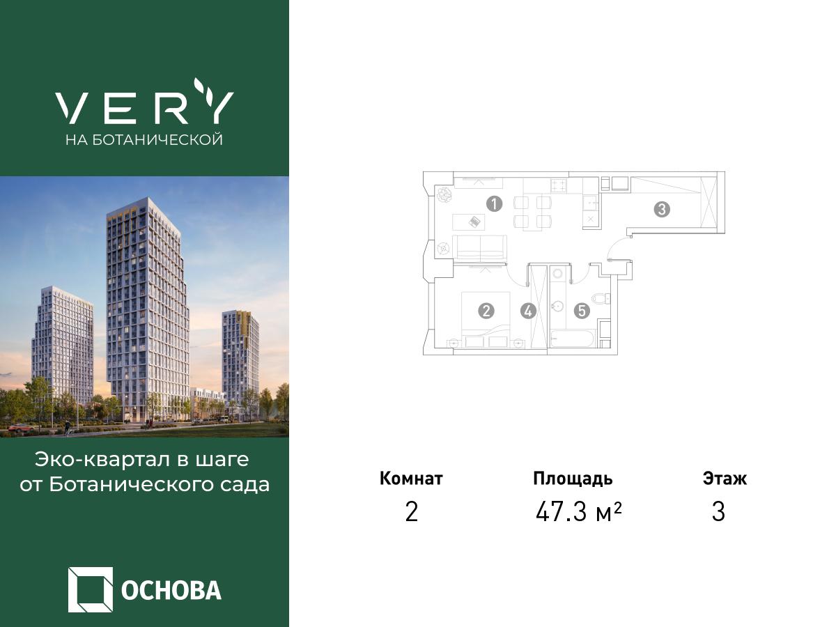 2х-комнатная квартира в ЖК Very Ботанический сад
