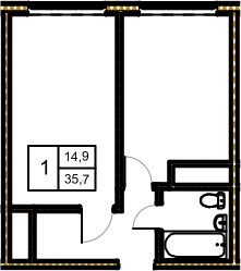 1-комнатная квартира в ЖК Новое Замитино