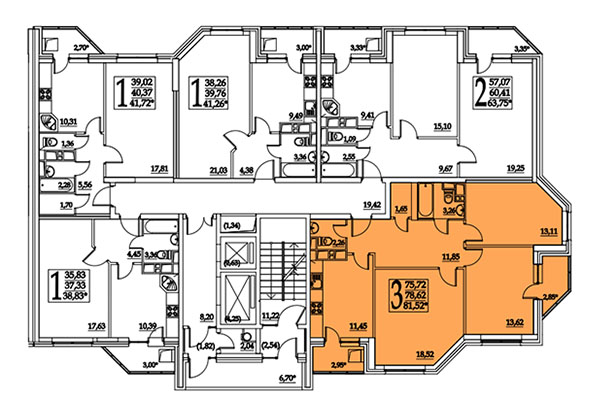 2х-комнатная квартира в ЖК Космическая гавань