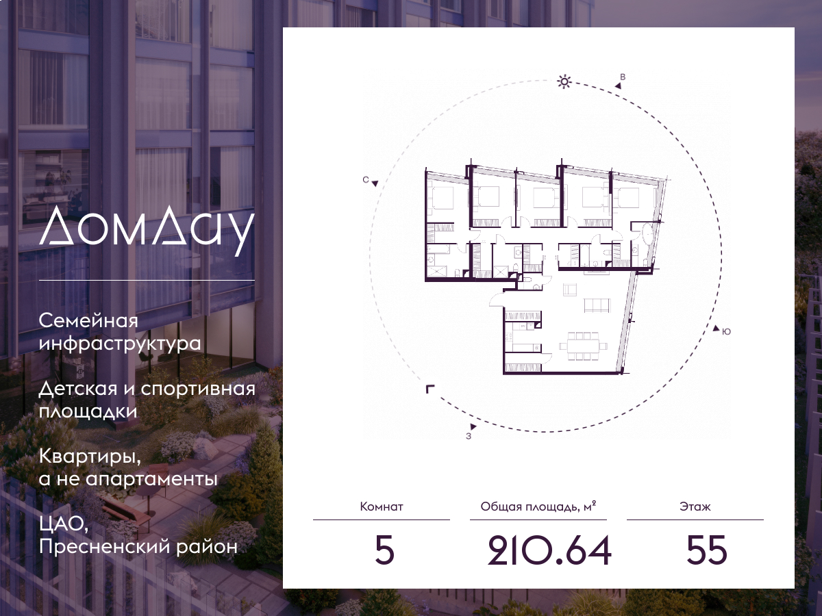 5-комнатная квартира в ЖК Дом Дау