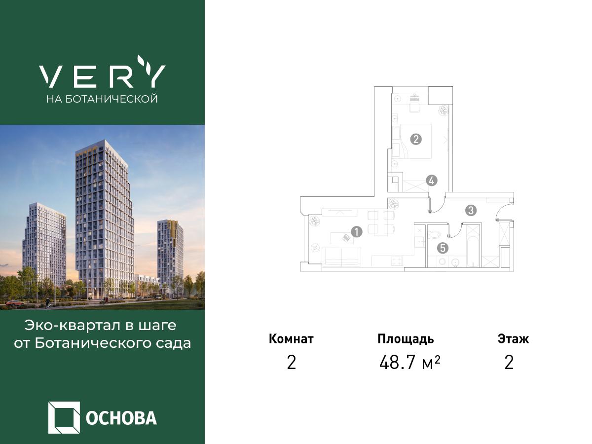 2х-комнатная квартира в ЖК Very Ботанический сад