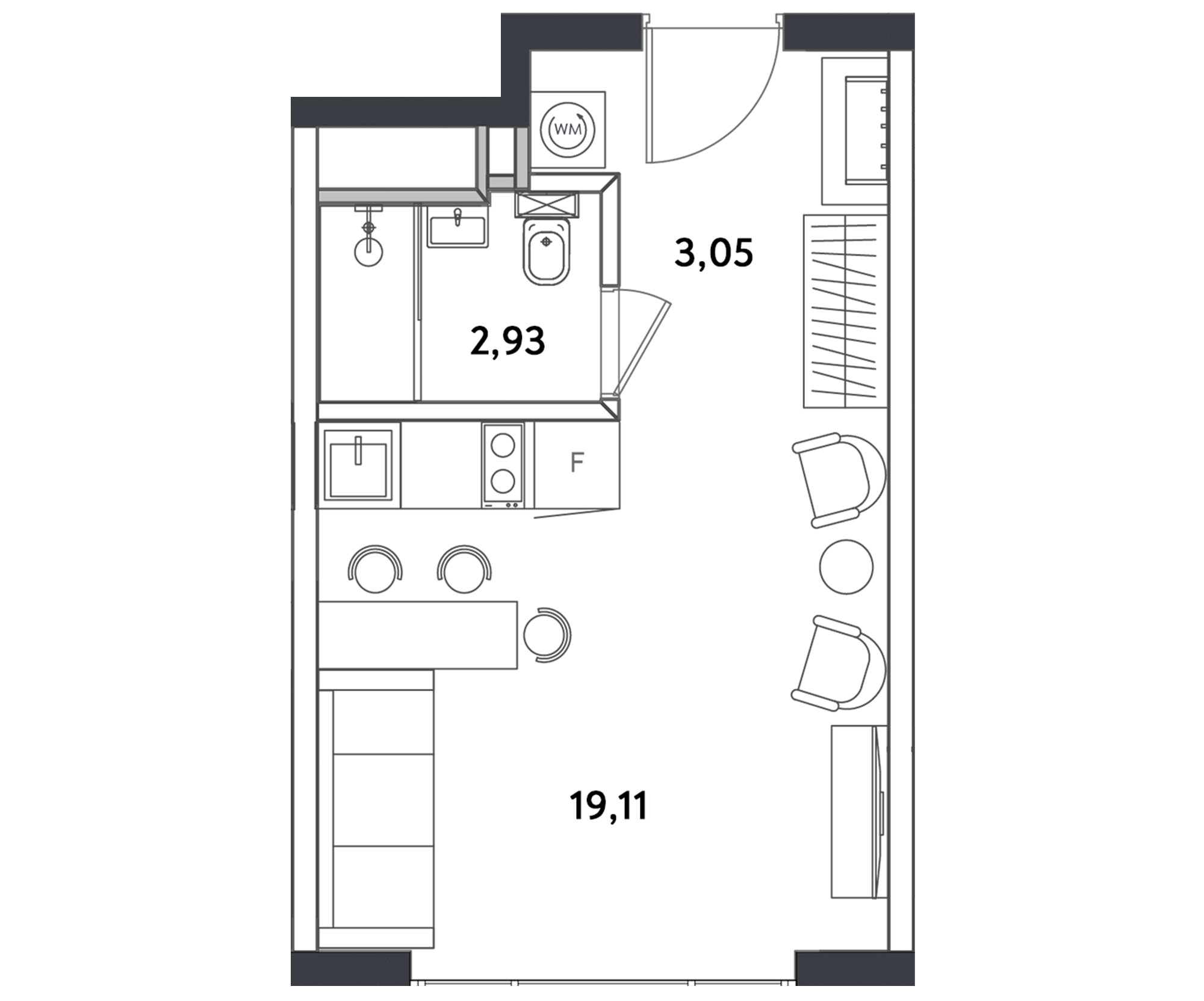 Квартира-студия в ЖК Измайловский парк