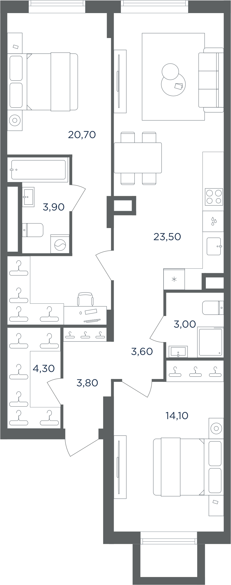 Апартаменты в ЖК Равновесие