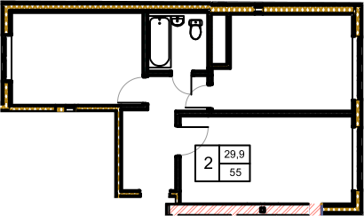 2х-комнатная квартира в ЖК Новое Замитино