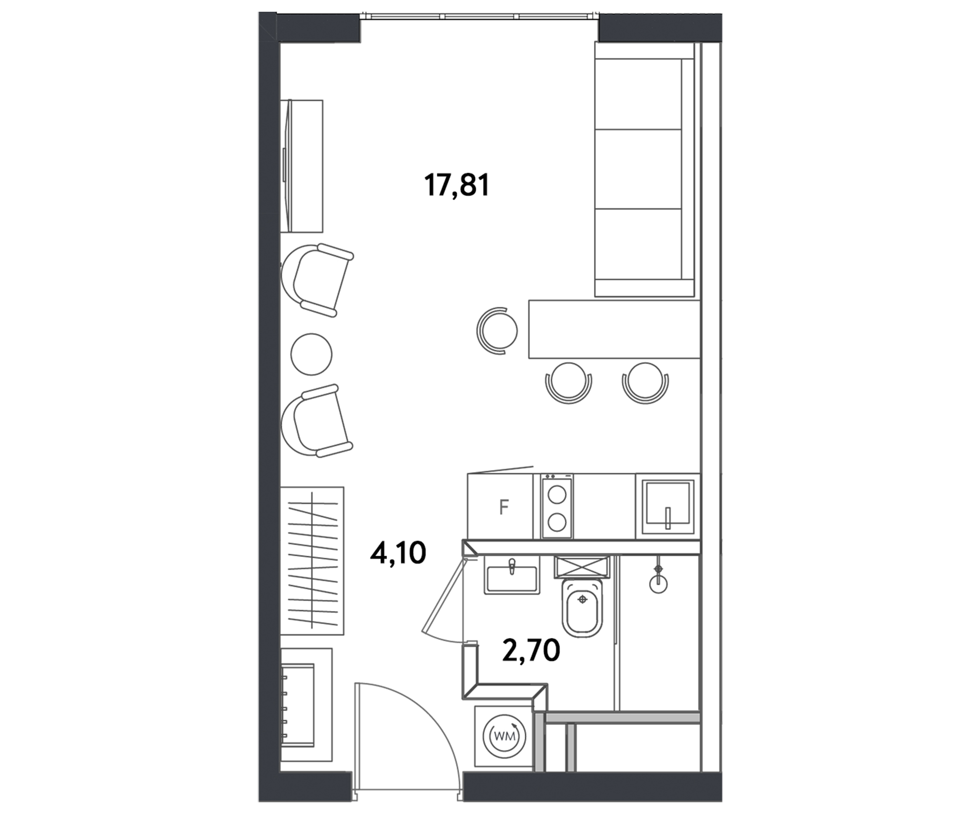 Квартира-студия в ЖК Измайловский парк