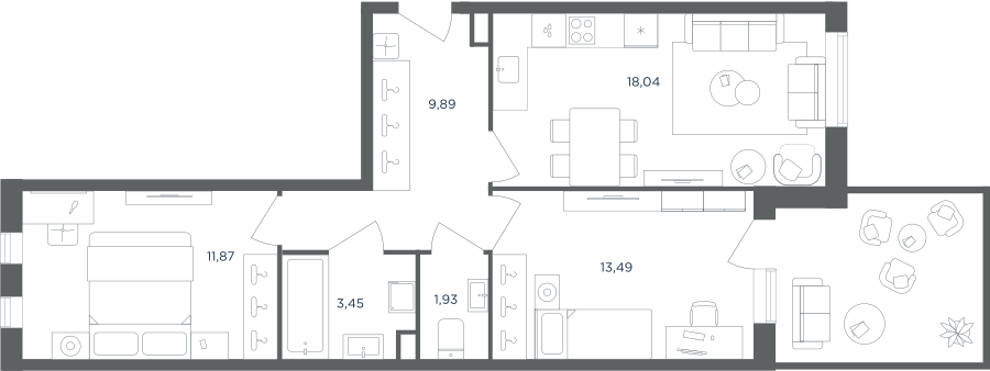 Апартаменты в ЖК Равновесие