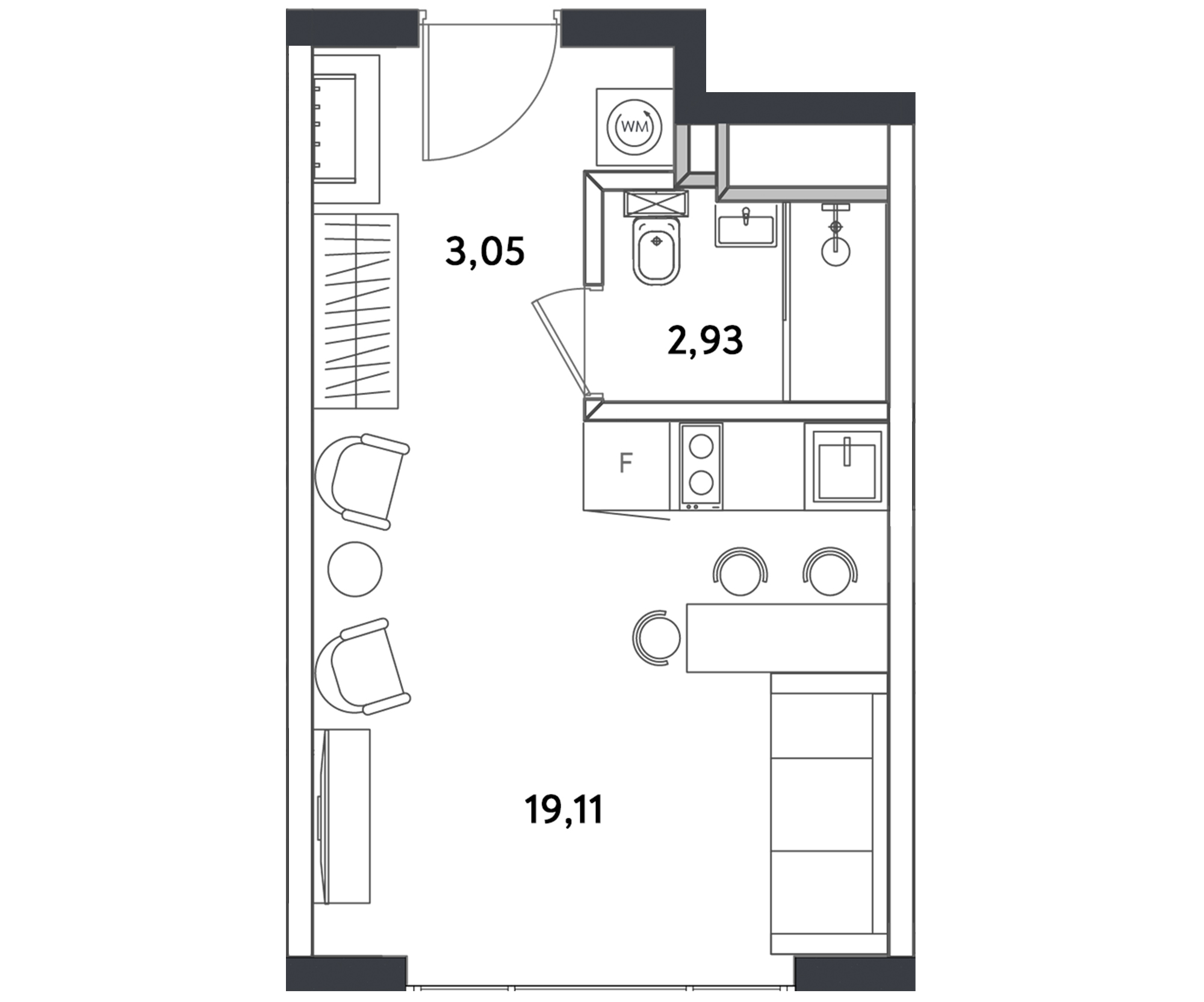 Квартира-студия в ЖК Измайловский парк