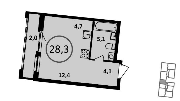 1-комнатная квартира в ЖК Испанские кварталы