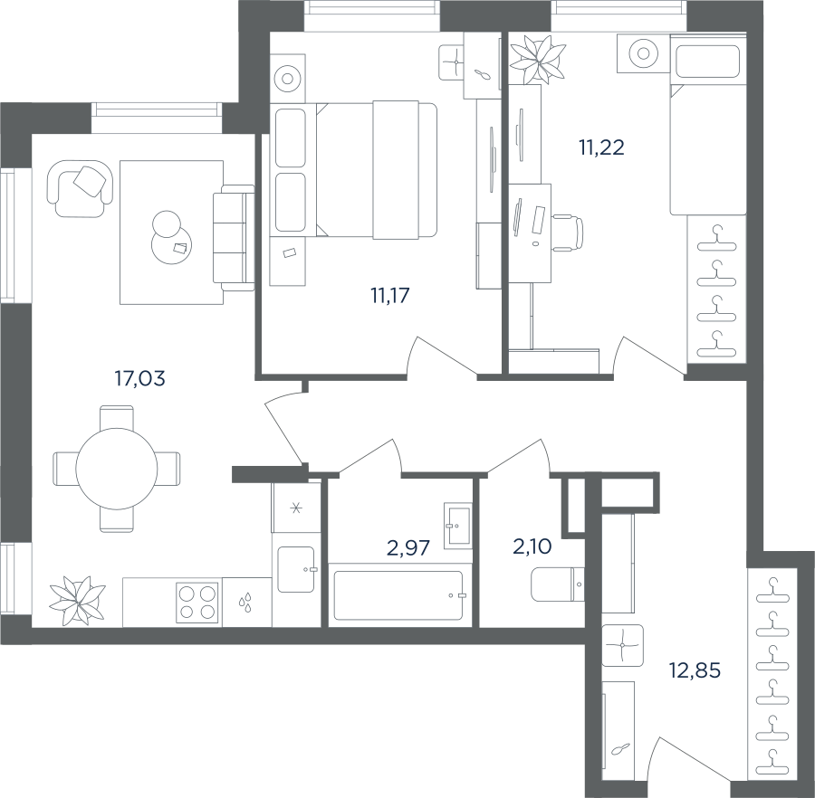 Апартаменты в ЖК Равновесие