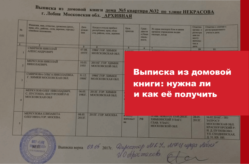 Получить выписку о прописанных в квартире